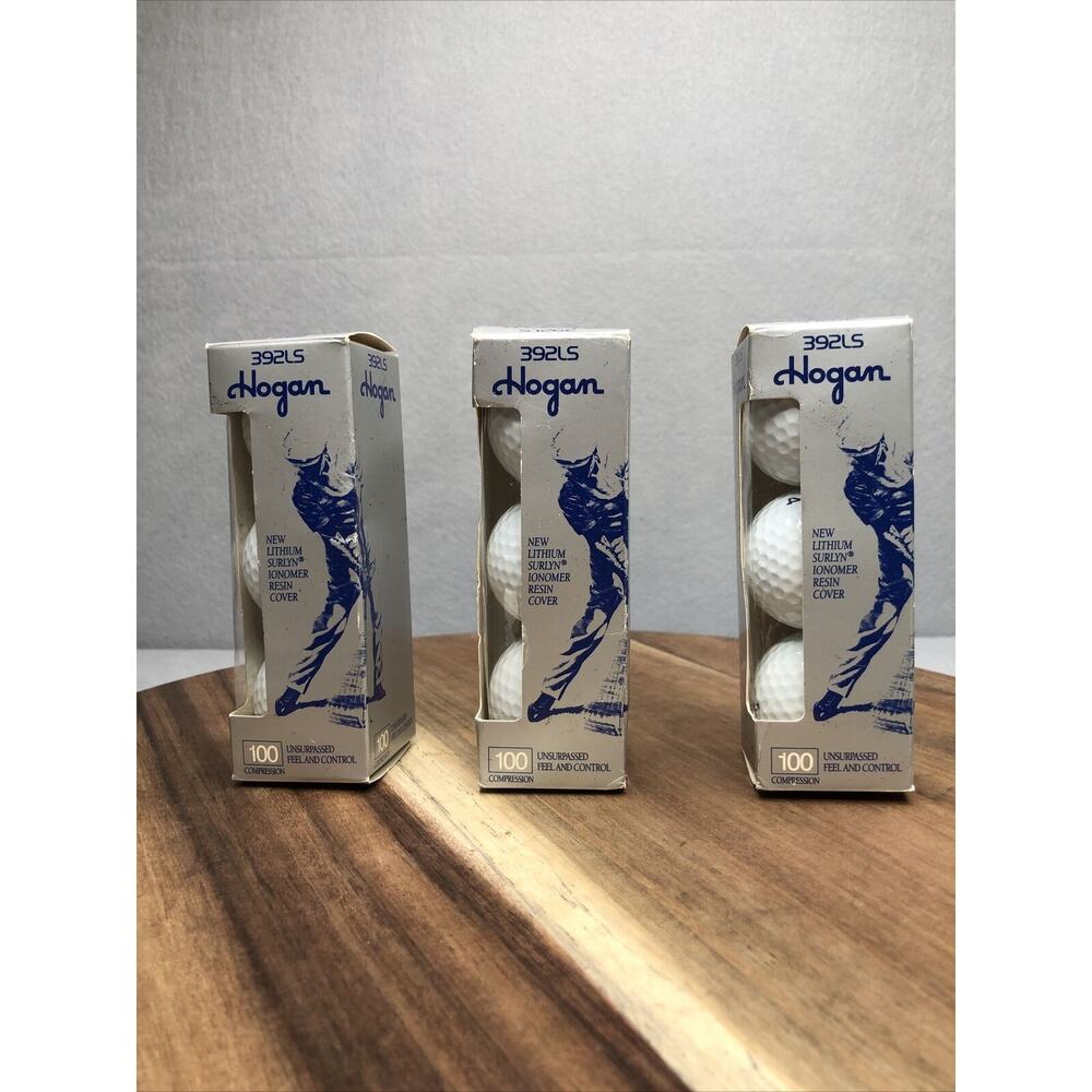 Vintage Ben Hogan 3 Sets Of 3-9 Balls Total 392LS Golf Balls NEW 100 Compression